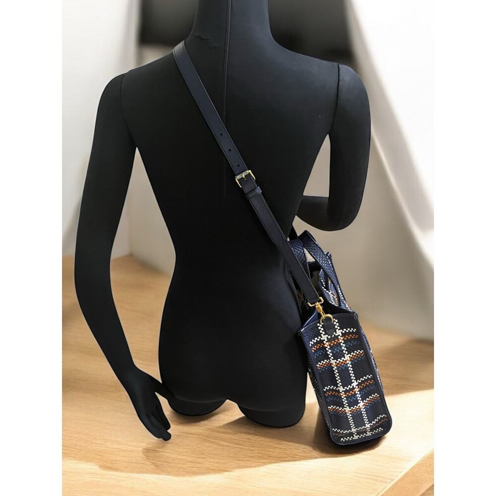 Burberry Multicolor Woven Leather Book Tote Bag - Picture 10 of 16
